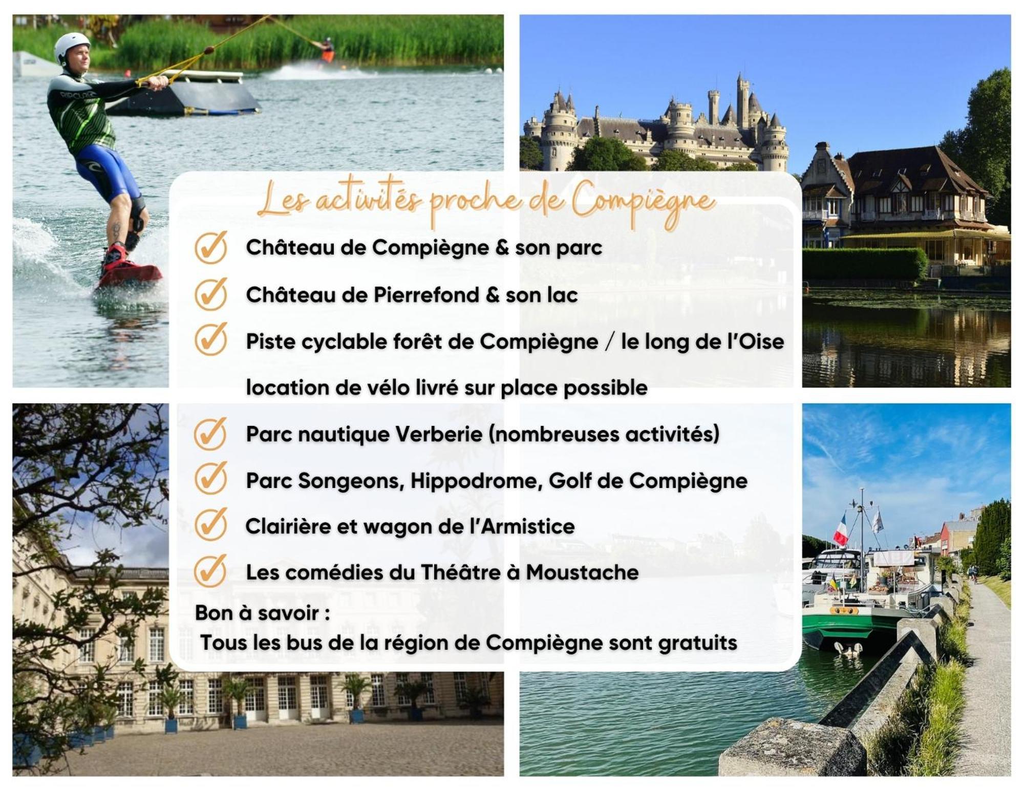 Chambre Evasion - Sdb Wc Privatif - Entree Autonome - Grande Tv Netflix Compiegne Exterior photo
