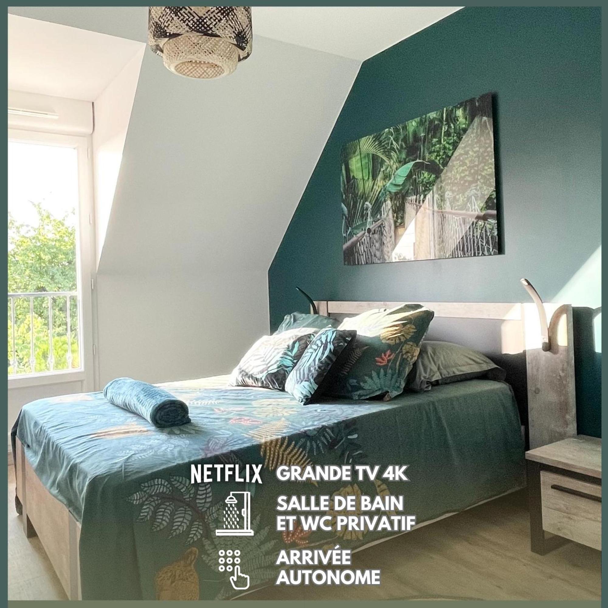Chambre Evasion - Sdb Wc Privatif - Entree Autonome - Grande Tv Netflix Compiegne Exterior photo